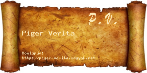 Piger Verita névjegykártya